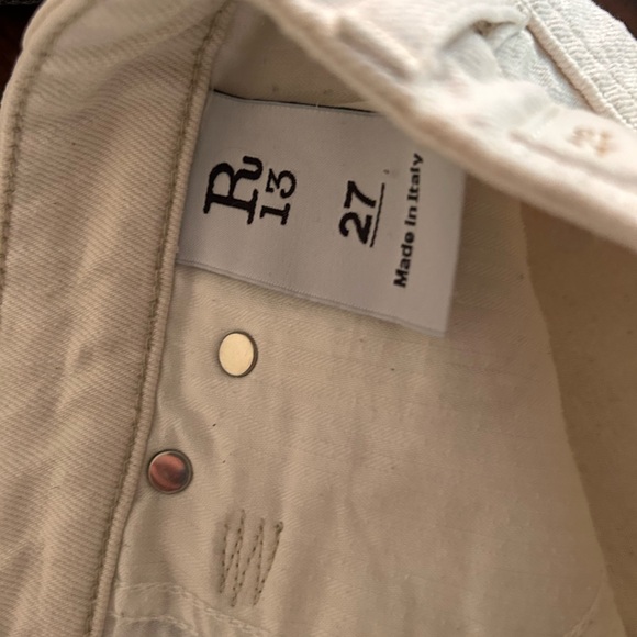 R13 Kick Fit Jeans. Ecru size 27 - Picture 4 of 6